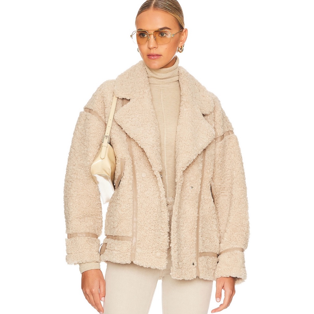 Nwt Lamarque Badu Teddy Jacket In Beige